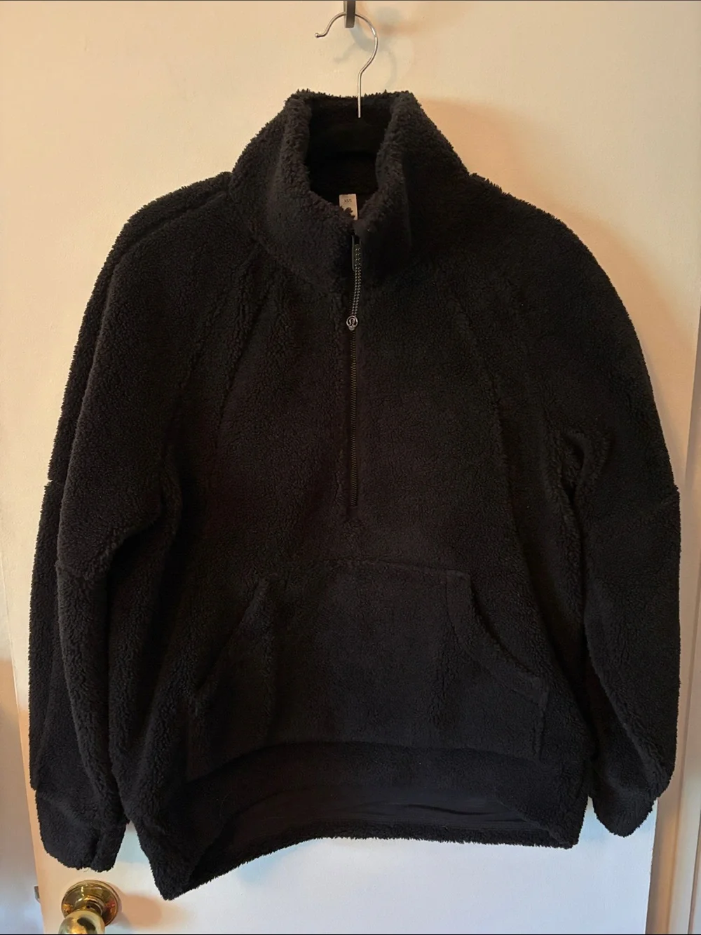 lululemon athletica Oversized Black Sherpa Half-Zip Pullover